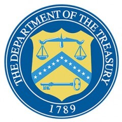 Government Entities: The Department of the Treasury Logo