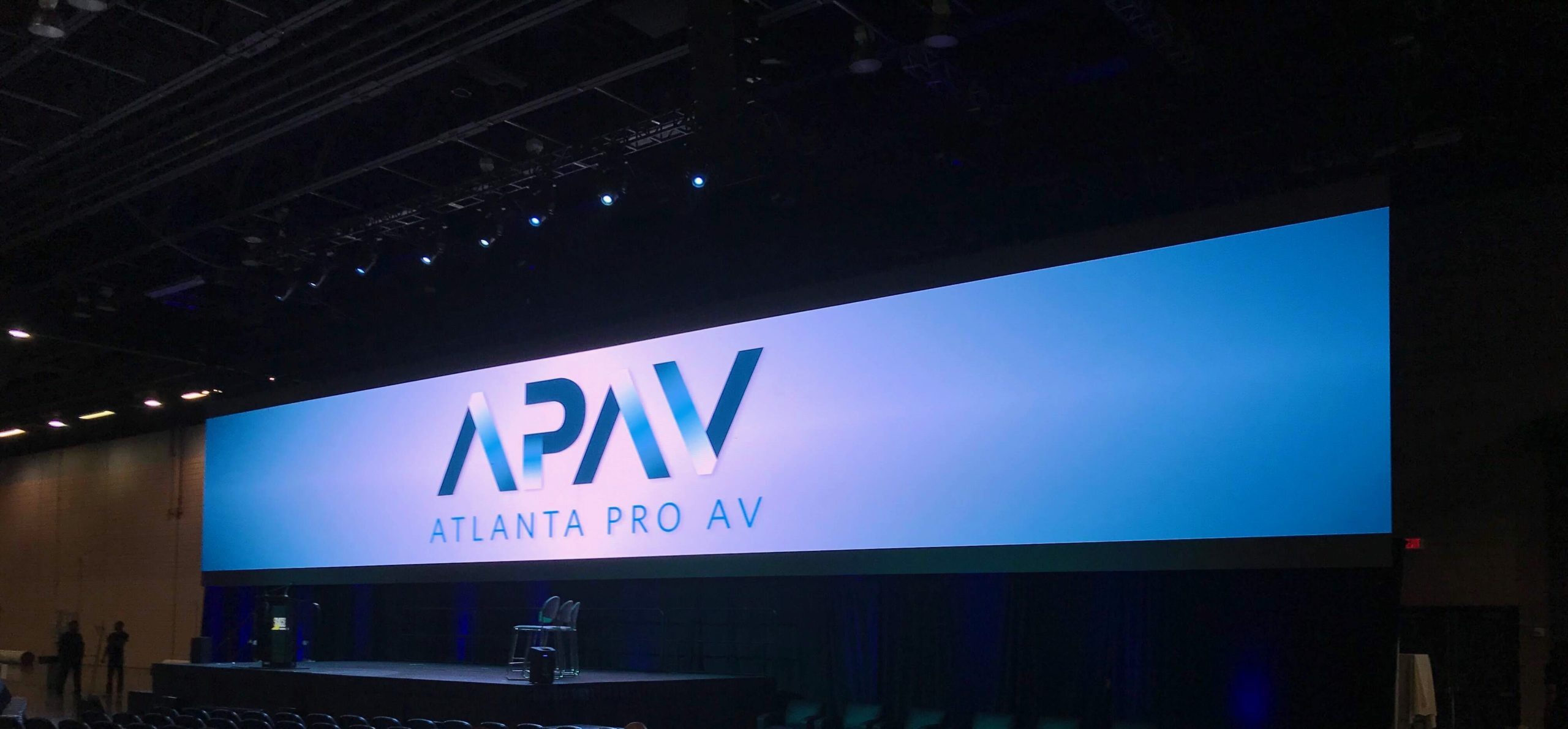 LED Tiles from APAV: 90'x18' LED WALL at Cobb Galleria