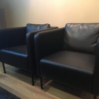 Black Leather Arm Chair