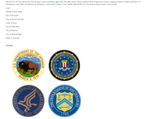 Federal logos US dept of the Interior FBI Depart of Health and Human Services Department of the Treasury