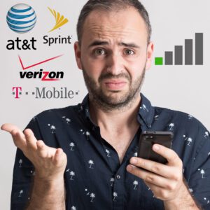 Man wondering which cell service is the best?
