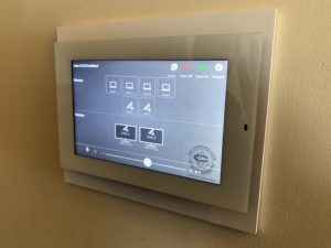 Projector ceiling lift mount and control system