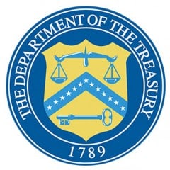 The Department of the Treasury Logo