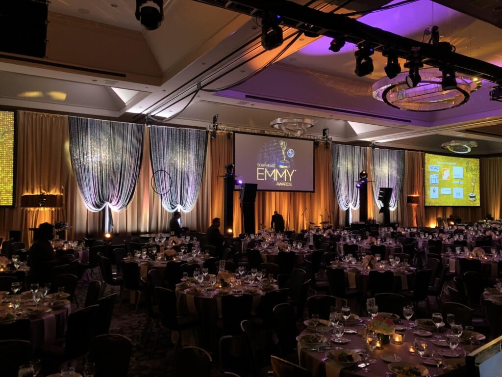 Event with decorative drape