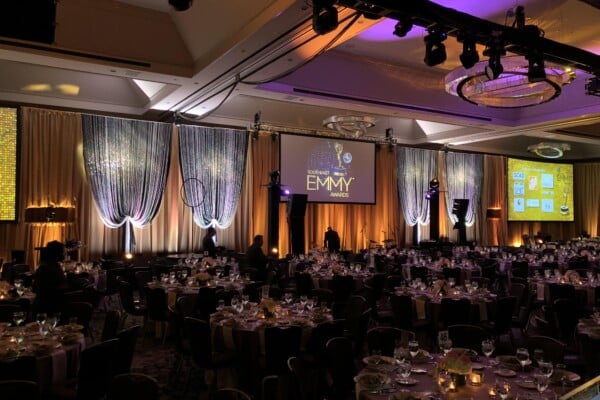 Event with decorative drape